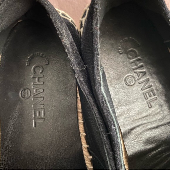 Chanel Black Velvet Espadrilles Size 40 / 9 US - Picture 8 of 9